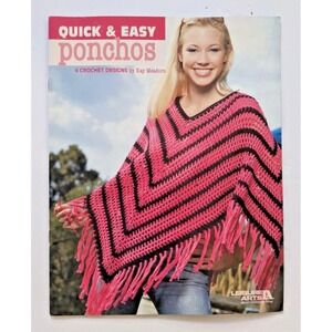 2004 Leisure Arts #3975 Quick & Easy Ponchos 4 Crochet‎ Patterns by Kay Meadors